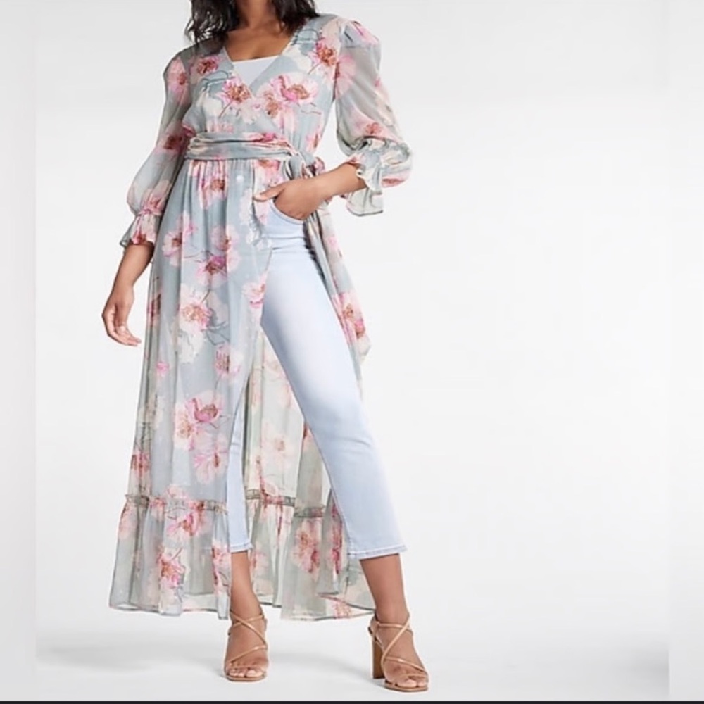 Express Floral Sheer Overlay size s/m